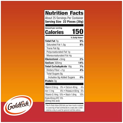 Vista 41 de Pepperidge Farm Goldfish Galletas horneadas, queso cheddar, 1 onza, paquete de 60