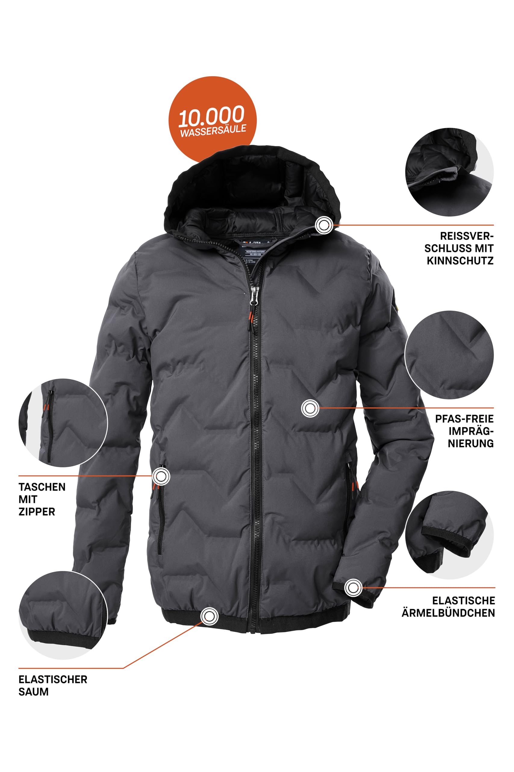 Killtec Kow 229 Bys Qltd Jckt Giacca trapuntata/funzionale in piuma d'oca con cappuccio Bambini e ragazzi