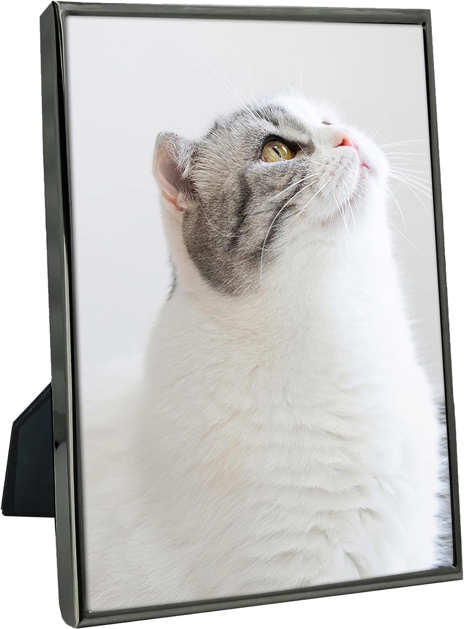DECANIT 5X7 Metal Picture Frame, Thin Profile Black Photo Frame