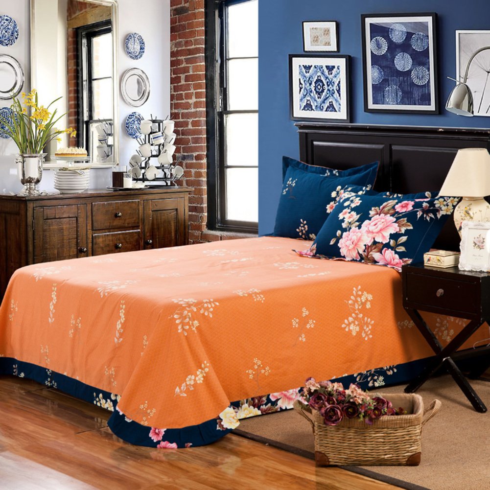 Drap en pur coton rembourré style E lit double qualité supérieure