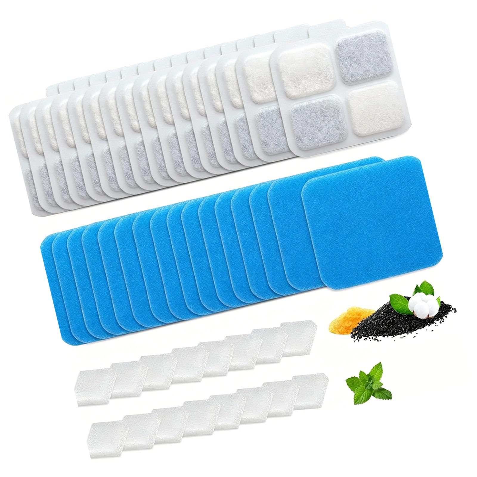 APGLSXY 16PCS Pet Fountain Filter Refills Made From Secure Materials for Clear Clean Water Dog Water Dispenser