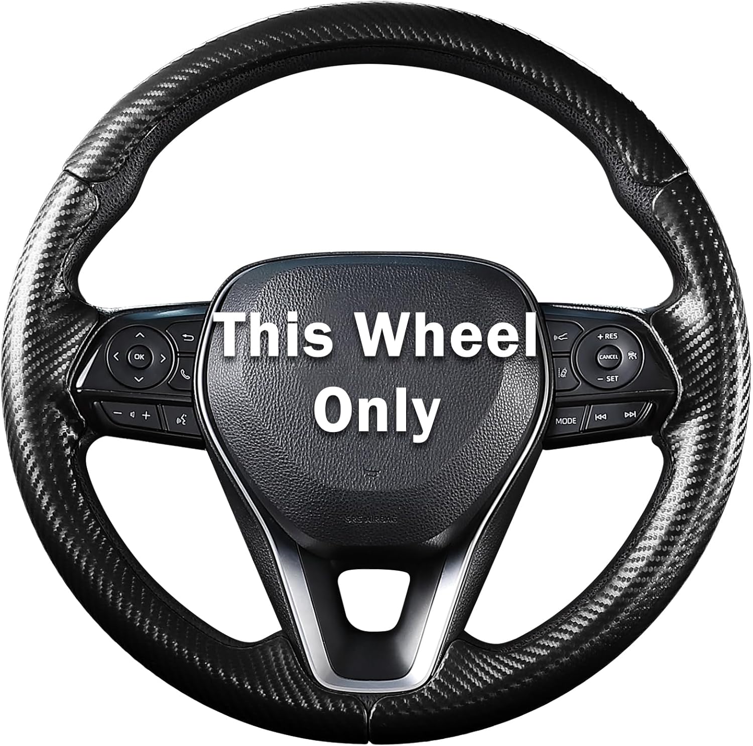 Fit for Toyota Steering Wheel Cover, Car Steering Wheel Cover for Toyota Corolla(2020-2026) Rav4(2019-2025) Camry(2018-2024) Venza(2021-2024) Avalon(2019-2022) Accessories (Matte Black)