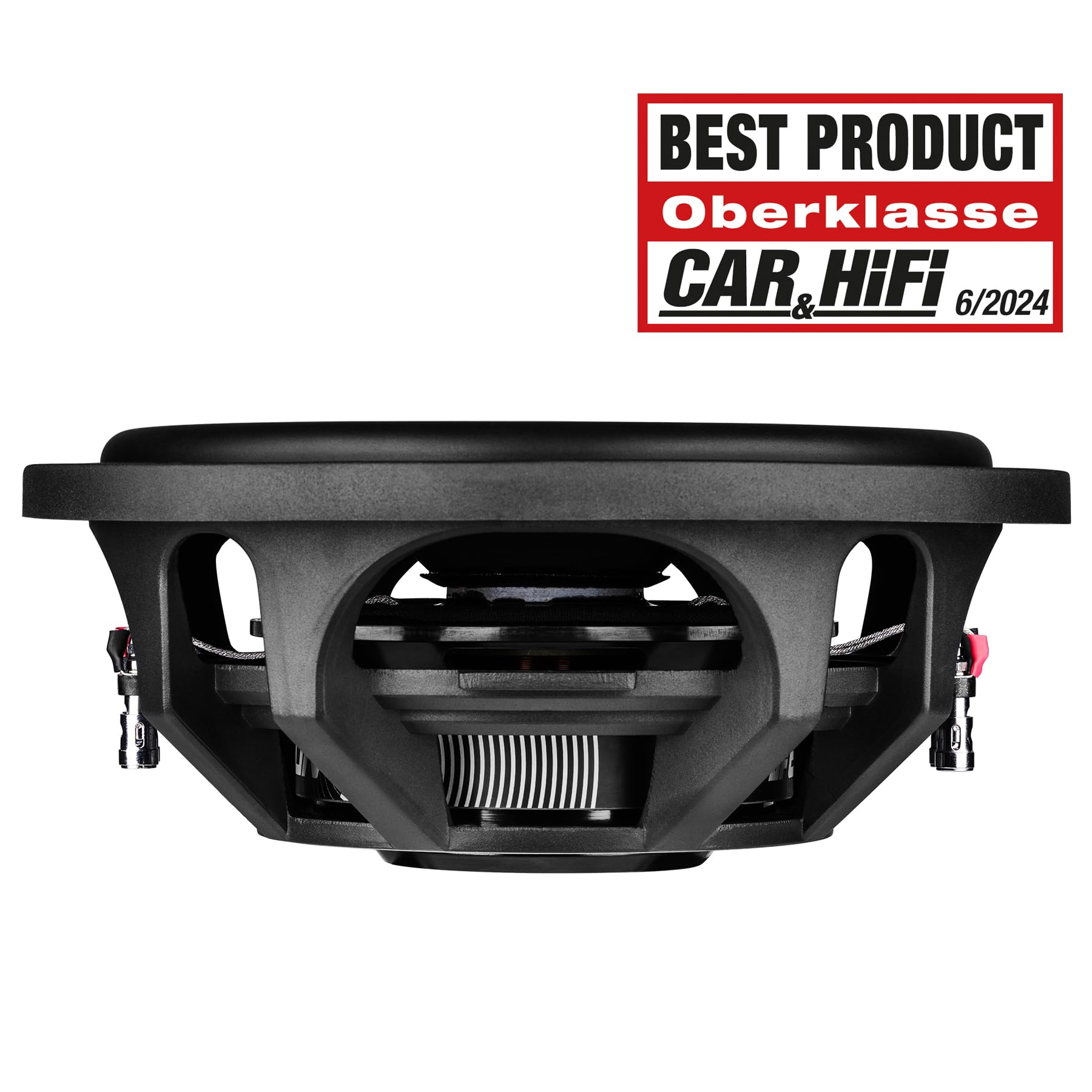 Eton MW 12 Flat - Potente subwoofer plano de 30 cm / 12 pulgadas, graves de carrera larga para coche, altavoz de graves con imán de neodimio, 2 bobinas de voz doble de 2 ohmios, 2 x 450 W, 1 unidad