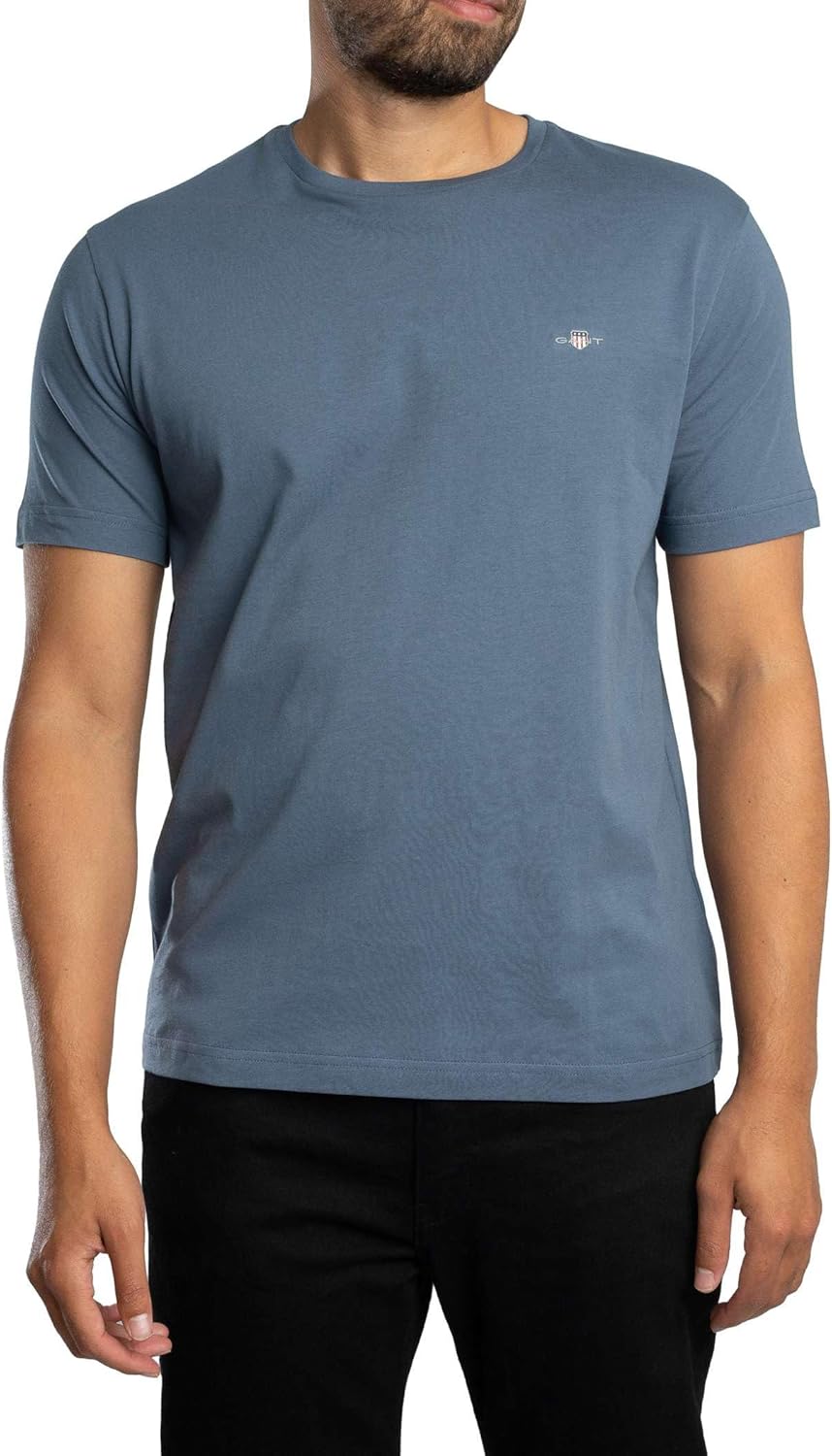 GANT Men’s T-Shirt with Printed Archive Shield – Naval Blue