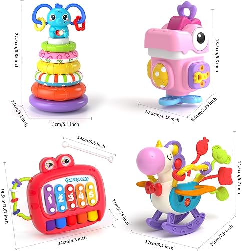 Miniatura 8 de Juguetes 4 en 1 para bebés de 12 a 18 meses, juguetes para niños de 1 año.