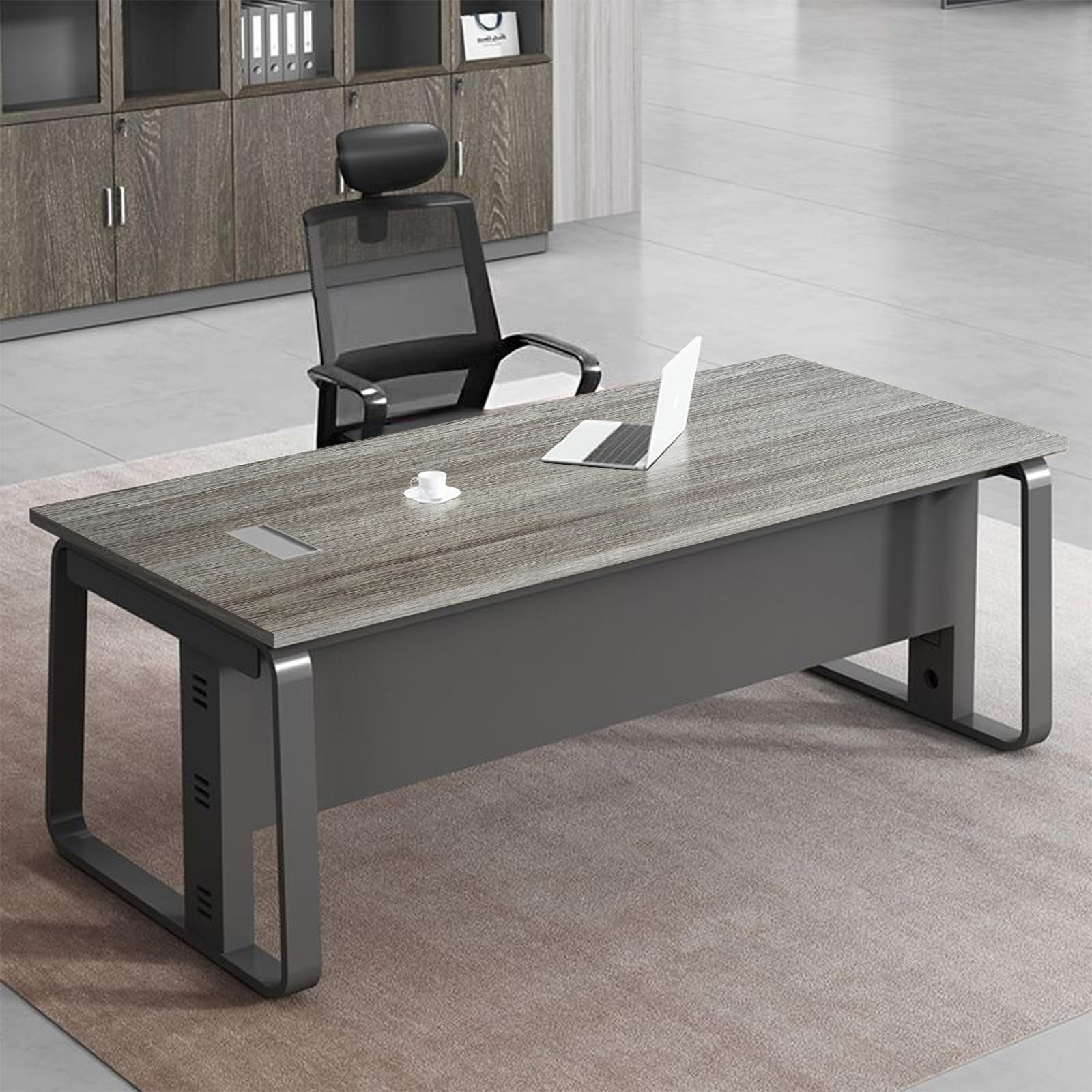 Amazon.co.jp: 社長デスク L字型 オフィスデスク 長さ120-220cm