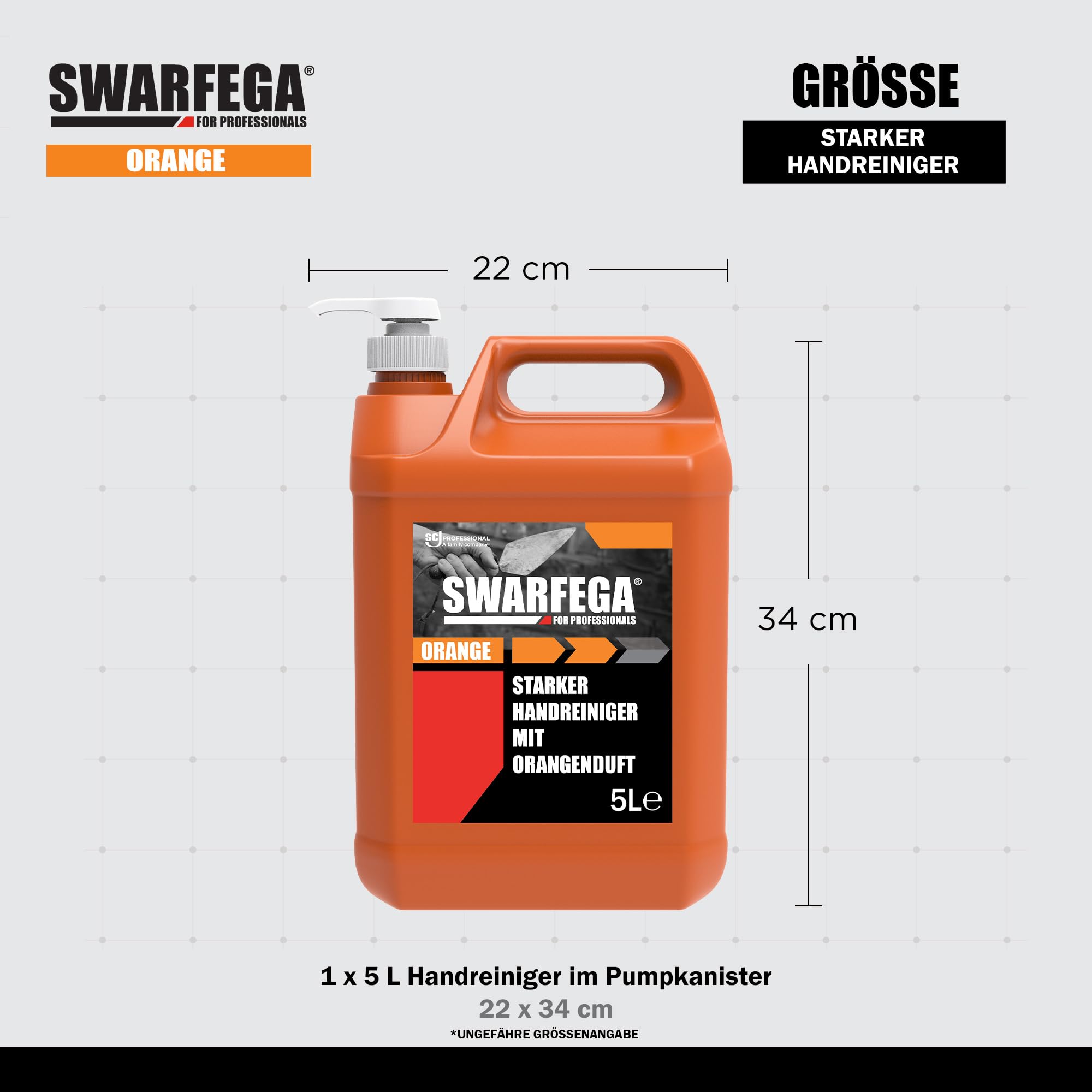 Swarfega Orange Handreiniger 5L Pumpe – Für Öl, Fett & Schmutz