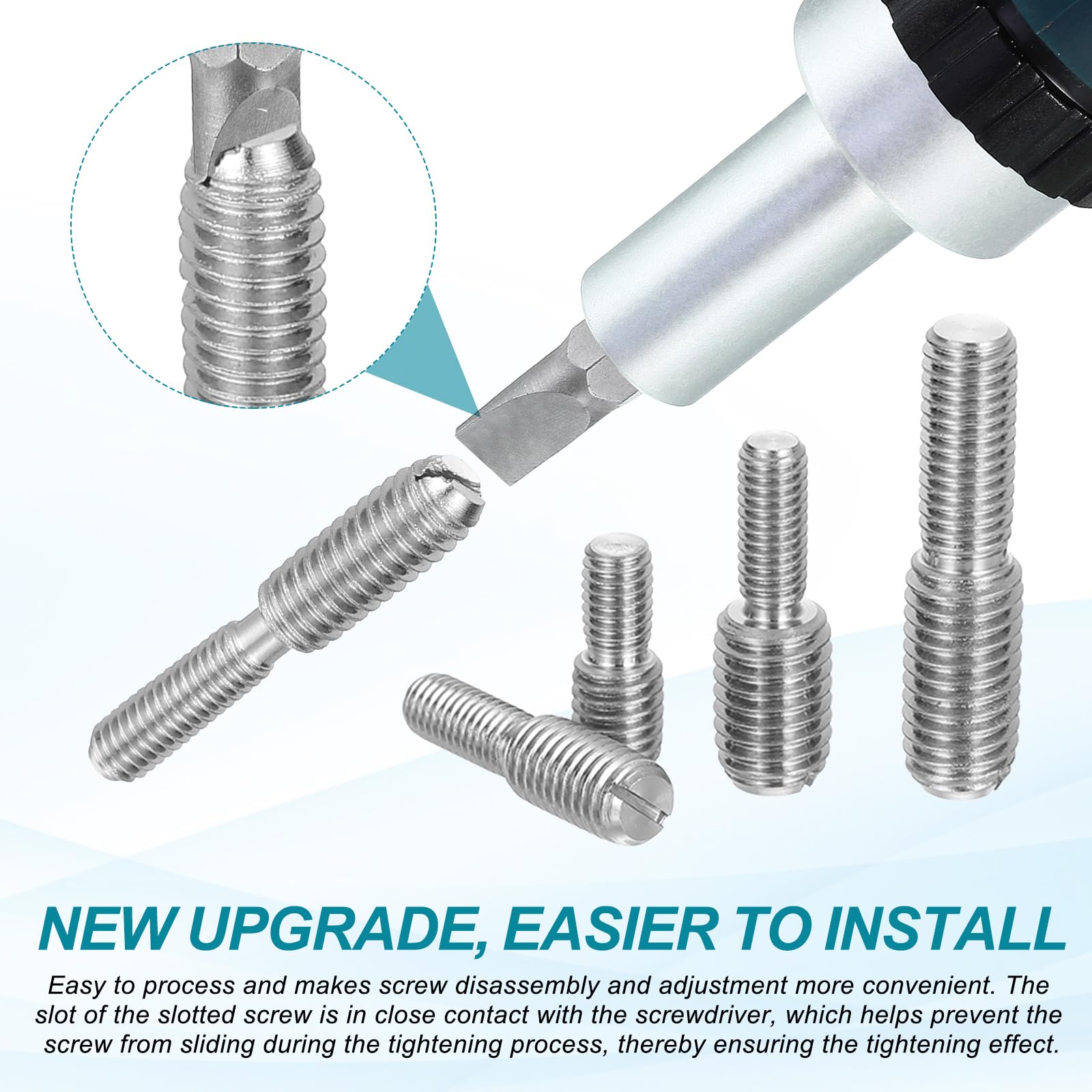 PATIKIL M6x20 to M8x20 Double End Threaded Stud Screw Bolt - Image 4