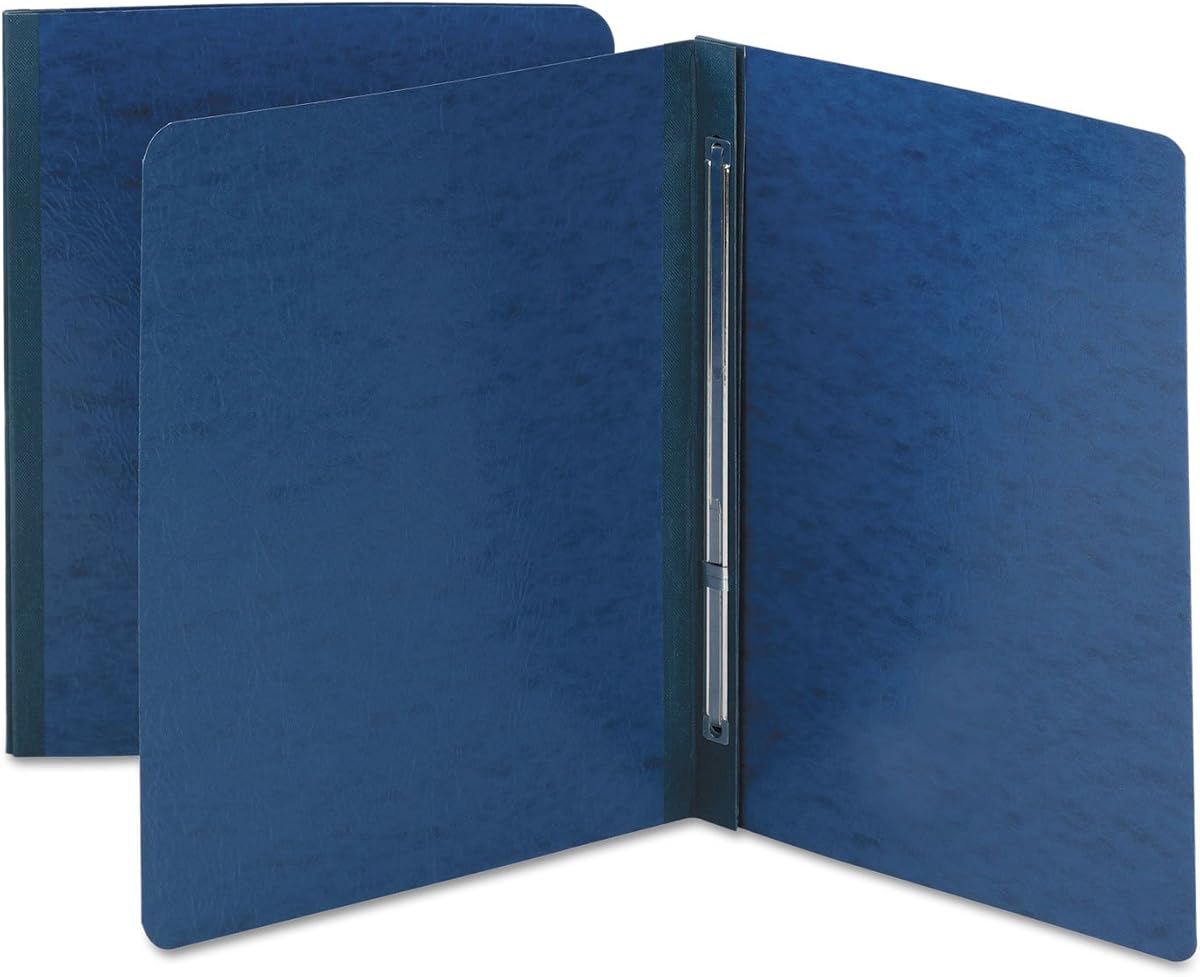 Smead PressGuard Report Cover, cierre lateral de metal con compresor, capacidad de 3", tamaño carta, azul oscuro, 25 por caja (81352)