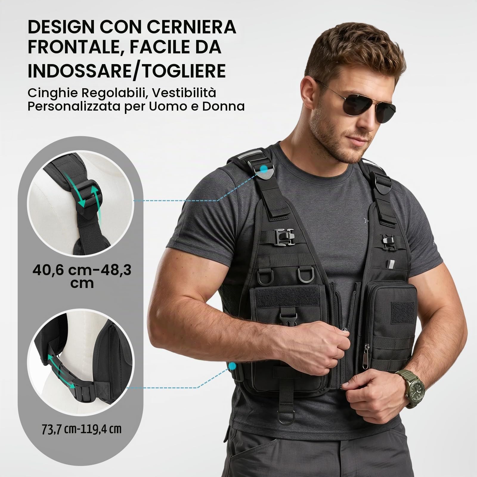 RAINSMORE Gilet Running Uomo Donna con Vescica 2L, Zaino Trail Running Leggero Traspirante, Zaino Idratazione, Impermeabile, Antigraffio per Corsa, Trail Running, Ciclismo, Trekking