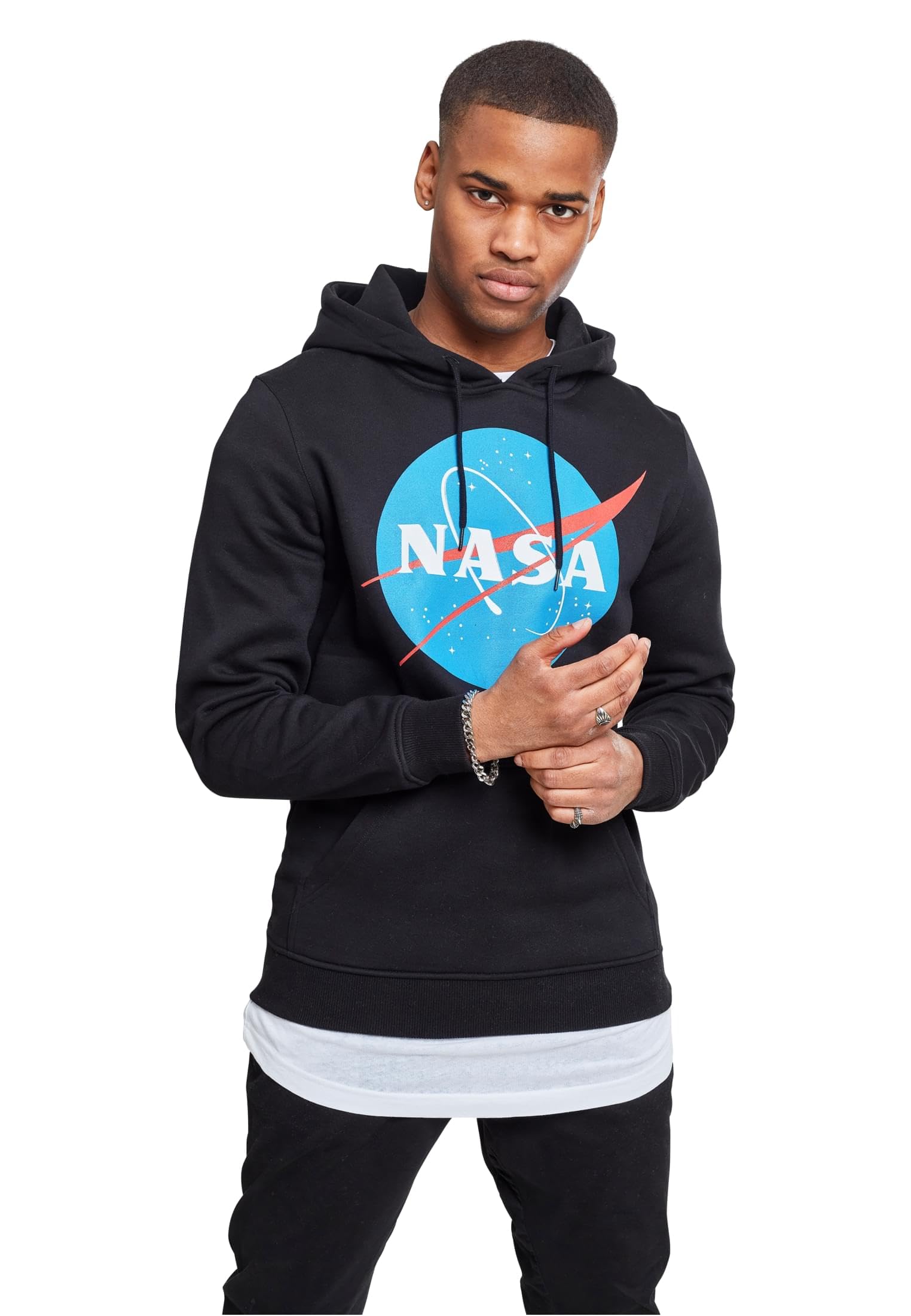 Mister Tee Herren MT519 Kapuzenpullover, black, S