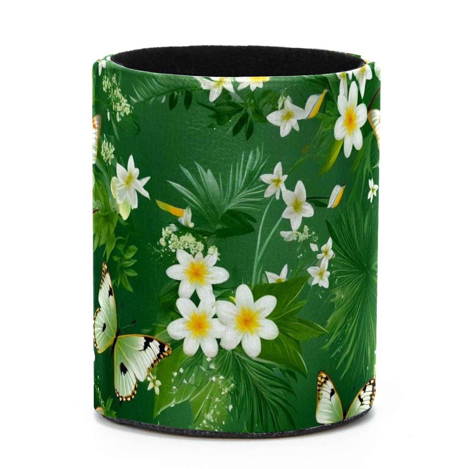 VAPOKF Round Pencil Holders for Desk, Colored Leaves Pen Holders Pen Pot Makeup Brushes Storage Desktop Stationery Supplies Organiser for Home Office