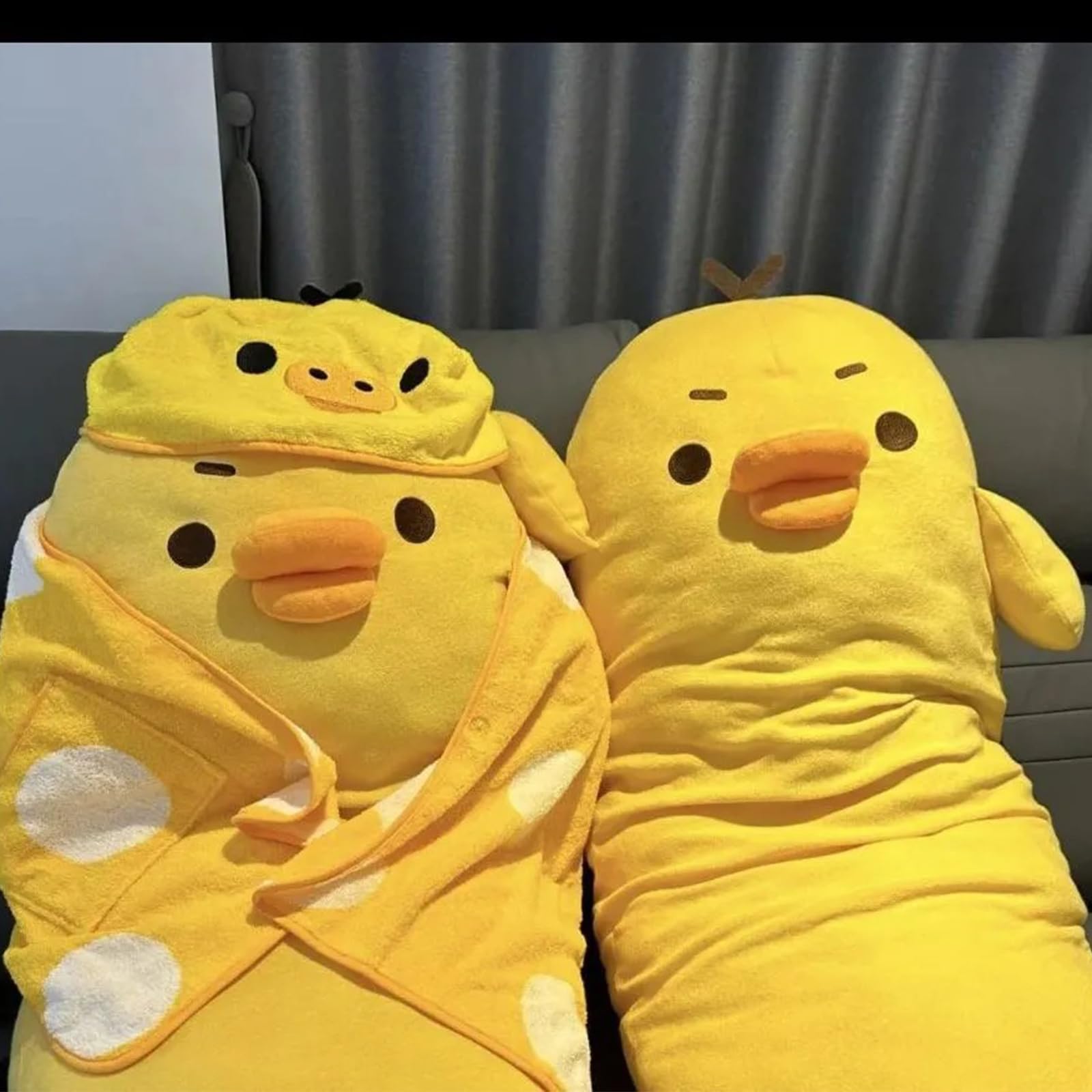 Huhn Kuscheltier, Kissen Seitenkissen Plüschtier, Stofftier Plüsch Puppe Plüschtiere, Geschenk für Jungen Mädchen (Lange Streifen -90cm)