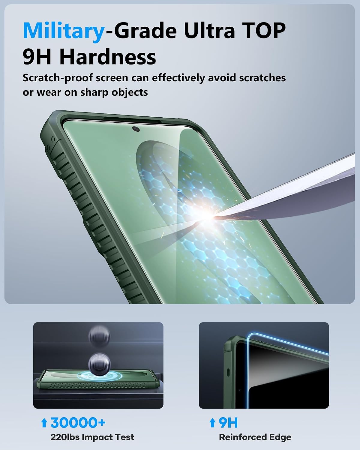 ATATOO for Samsung Galaxy S26 Wallet Case with 2X Screen Protector, Green