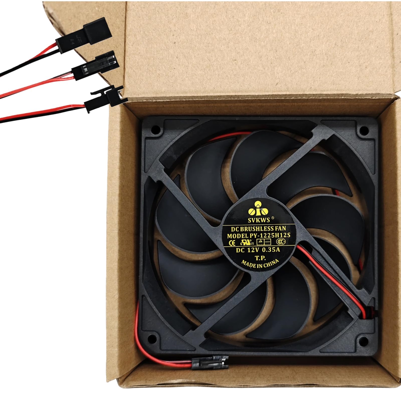 2026 Upgrade for PY-1225H12S 3-pin 9-Blades High Air Ice Maker Fan 12V 0.35A Replace with PowerYear/Opel/Silonn/Nugget/GE/NM-530 DC BRUSHLESS Ice Machine Fan&Computer,Cabinet Cooling Fan A2 — view 9