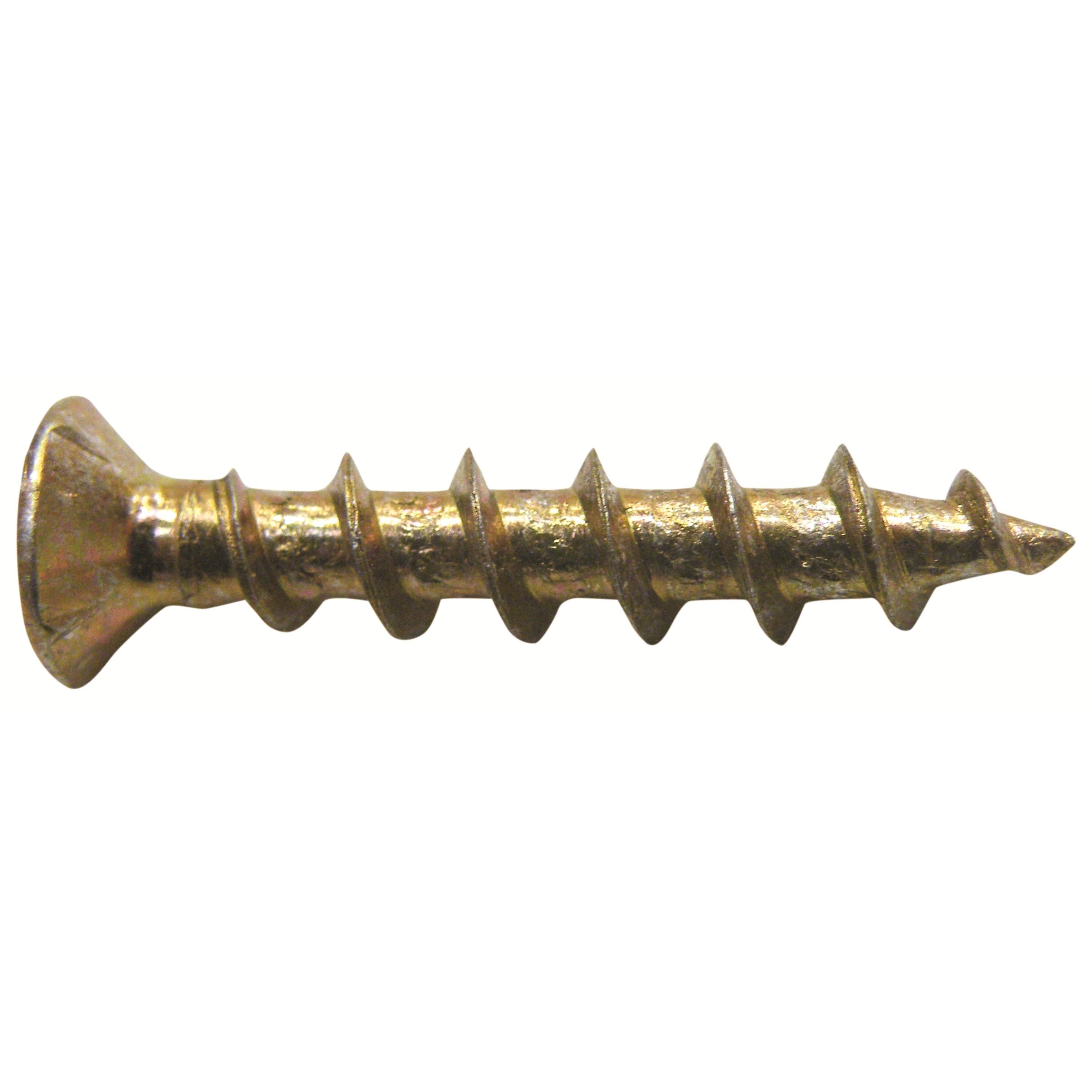 TIMco 209Z BZP PVC Countersunk Ribbed Window Screw 4.8 x 25 - Zinc (Box of 1000), Silver, 4.8 x 25mm-Zinc
