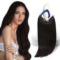 Vista 14 de Sunny - Extensiones de cabello humano real, con cable/hilo y clips ajustables, aplicación invisible, 2.82 onzas, 12 pulgadas, color rubio cenizo