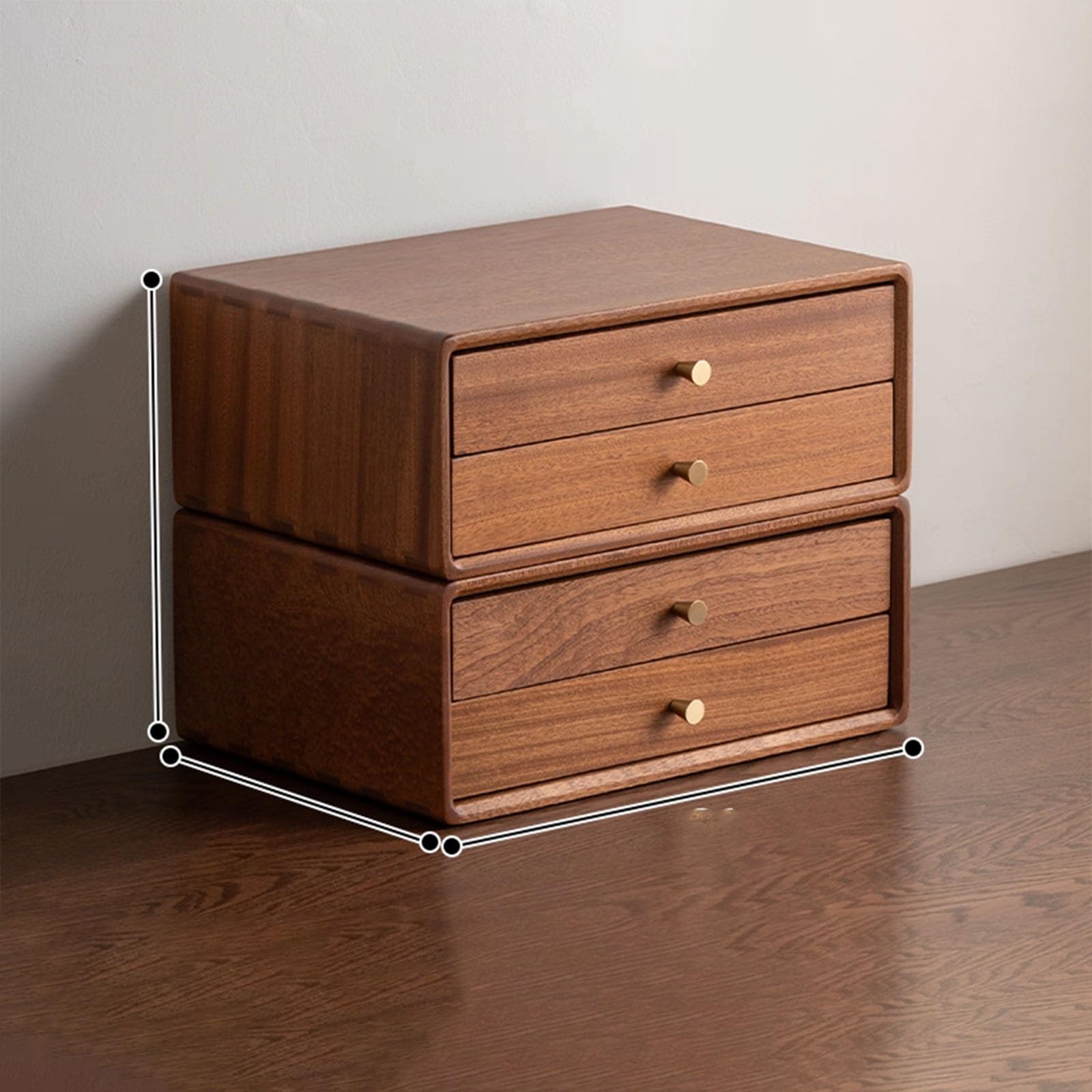 Aioneer D Soli Woo Desktop File Cabinet - Portable Rawer Nizer For Office Supplies, Stylish Storage Box, Woo Desktop Storage Solution, Ideal For Home & Office Use