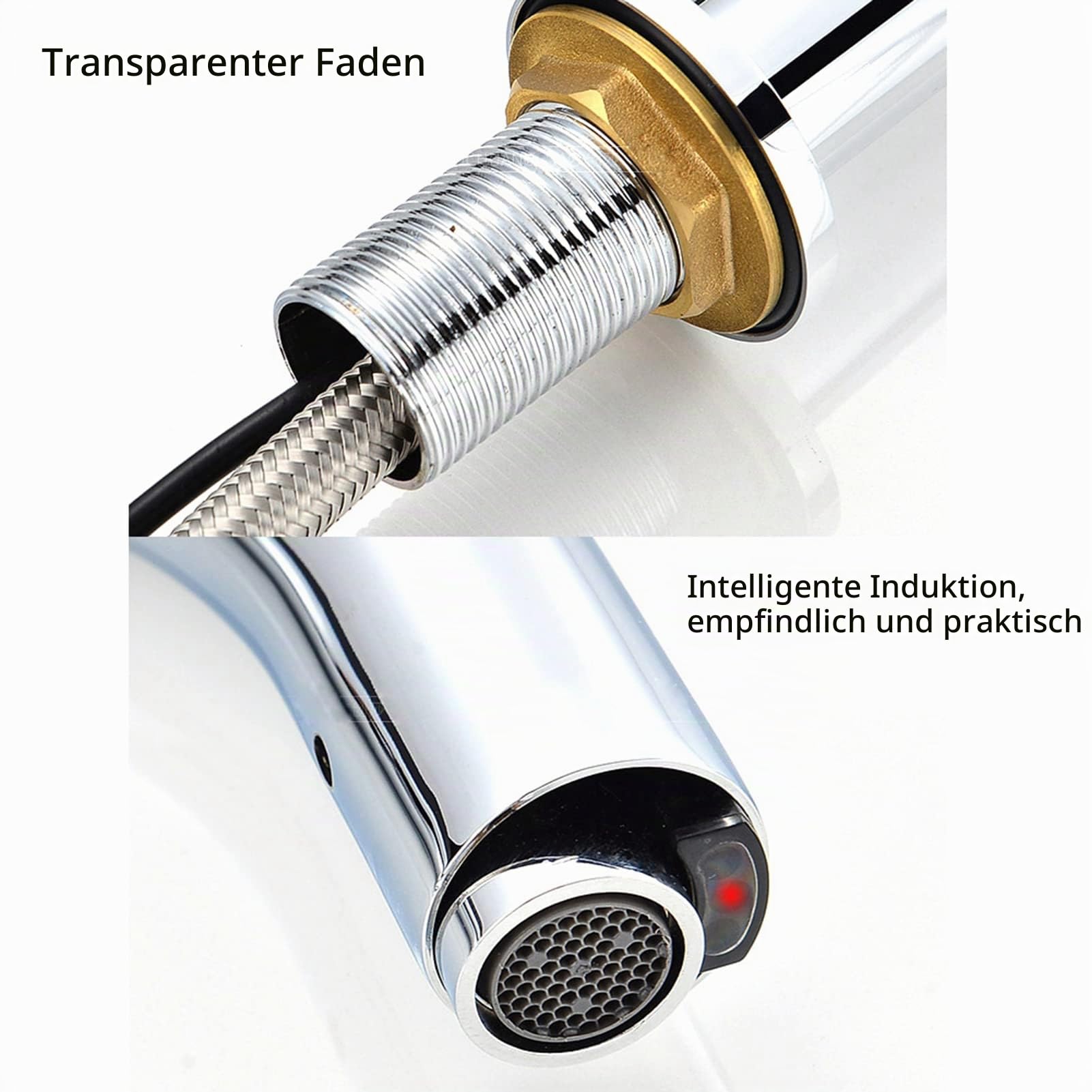 G1 / 2in Sensor Wasserhahn winde Automatischer Induktionssensor Wasserhahn Infrarot Einzelkalthahn mit Steuerkasten(Battery powered mid to high model)