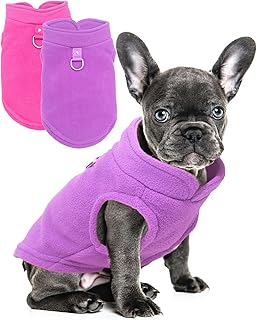 2 Pack Dog Sweater with Leash Ring Winter Warm Pet Sweater Thick Clothes Coat