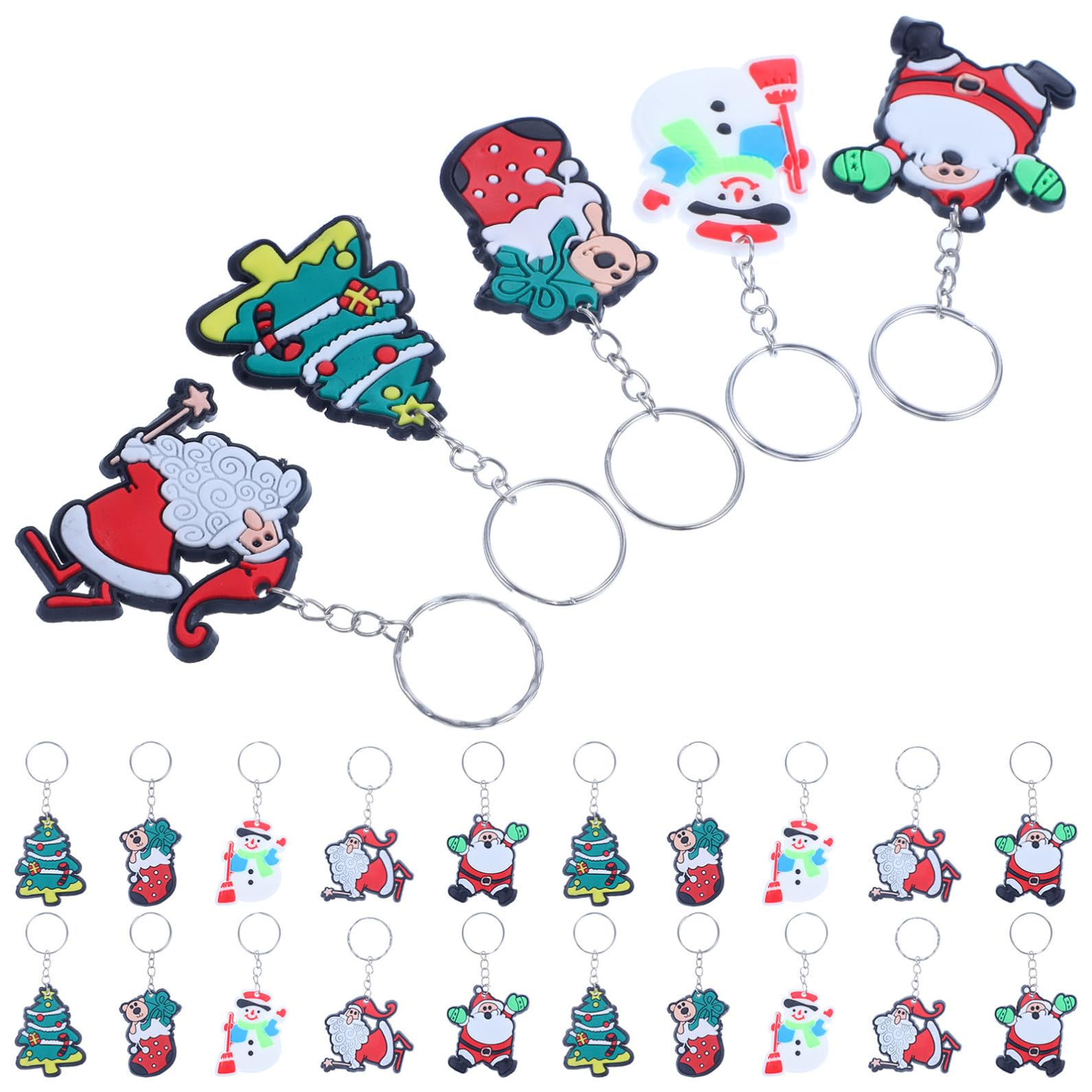 105stücke Weihnachts Schlüsselanhänger Charmante Schlüsselringe Für Junge Mädchen Taschen Dekorative Weihnachts Gadgets Für Mädchen Und Jungen