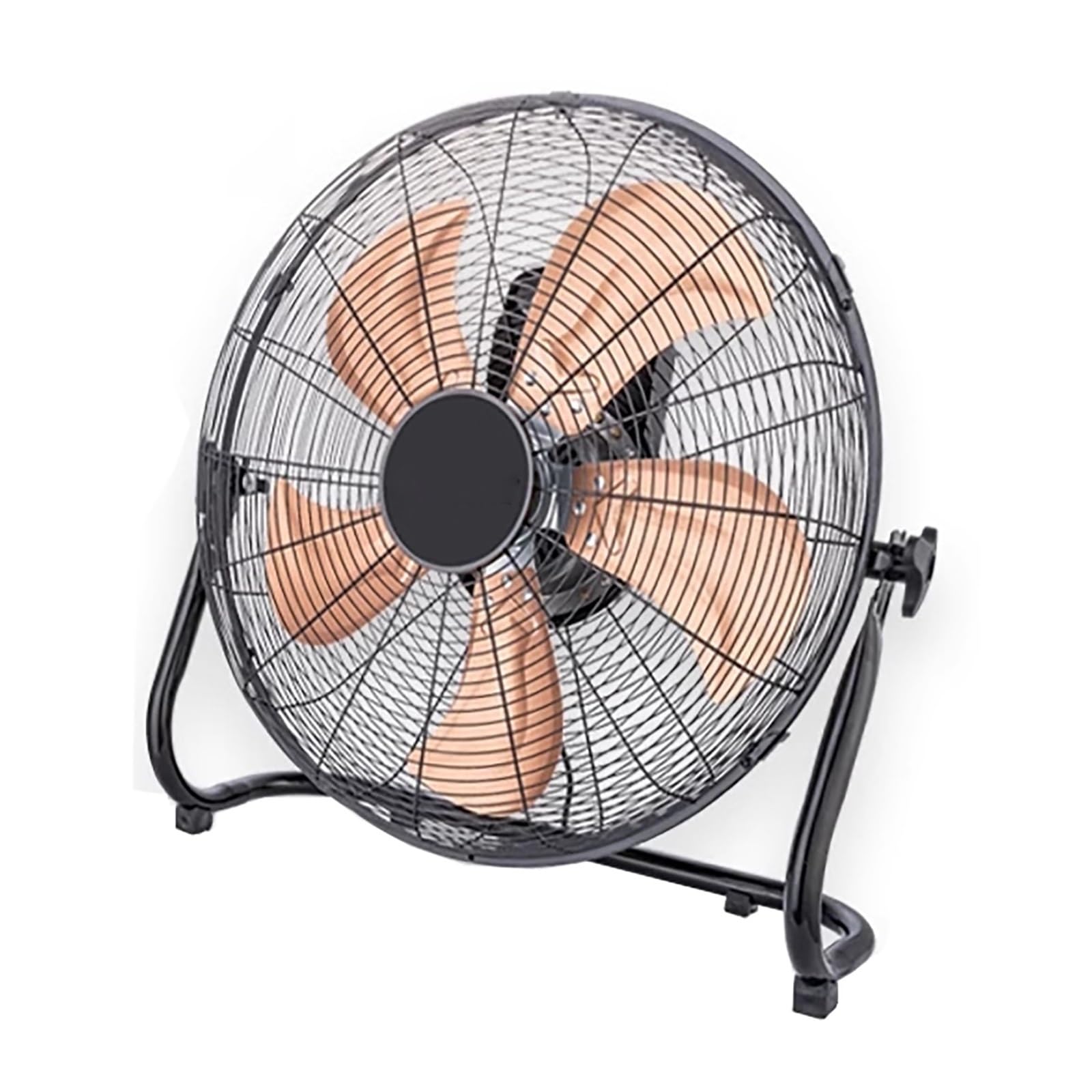 Robuster Trommelbodenventilator, 4 Geschwindigkeiten, verstellbare Neigung, leistungsstarke Kühlung für Zuhause, Garage, Werkstatt, kleine Raumbelüftung und Luftzirkulation