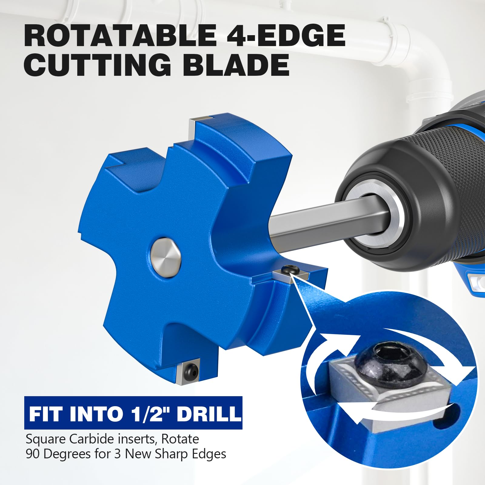 PVC Pipe Reamer Kit - 9 Piece for Plumbing Repairs -5