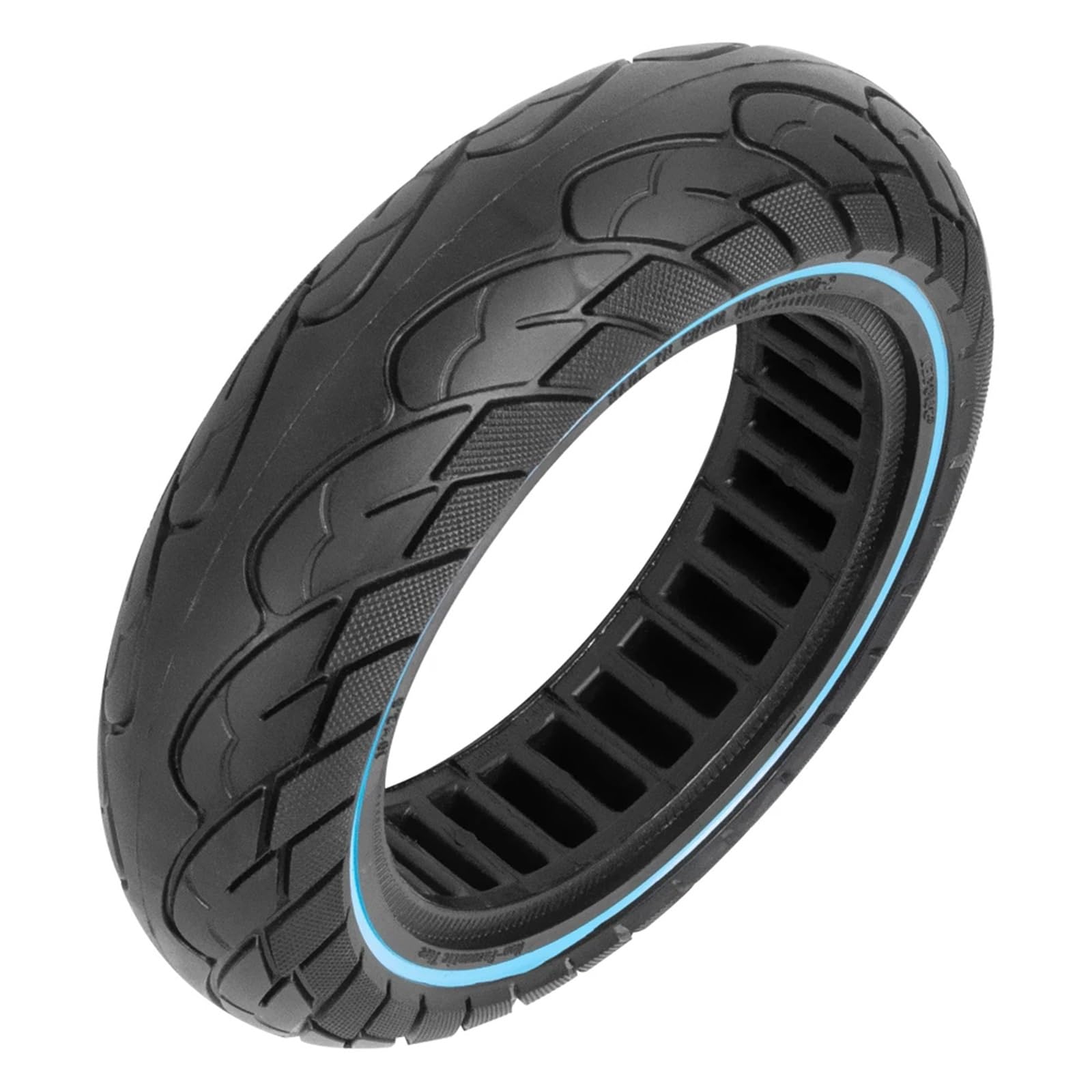 Pneu Trotinette Electrique,Roue Trottinette Electr Pneus tubeless 10x2,5 60/70-6. Pneu plein for trottinette électrique G30, pneu creux antidéflagrant à nid d'abeille de 10 pouces(B-red)