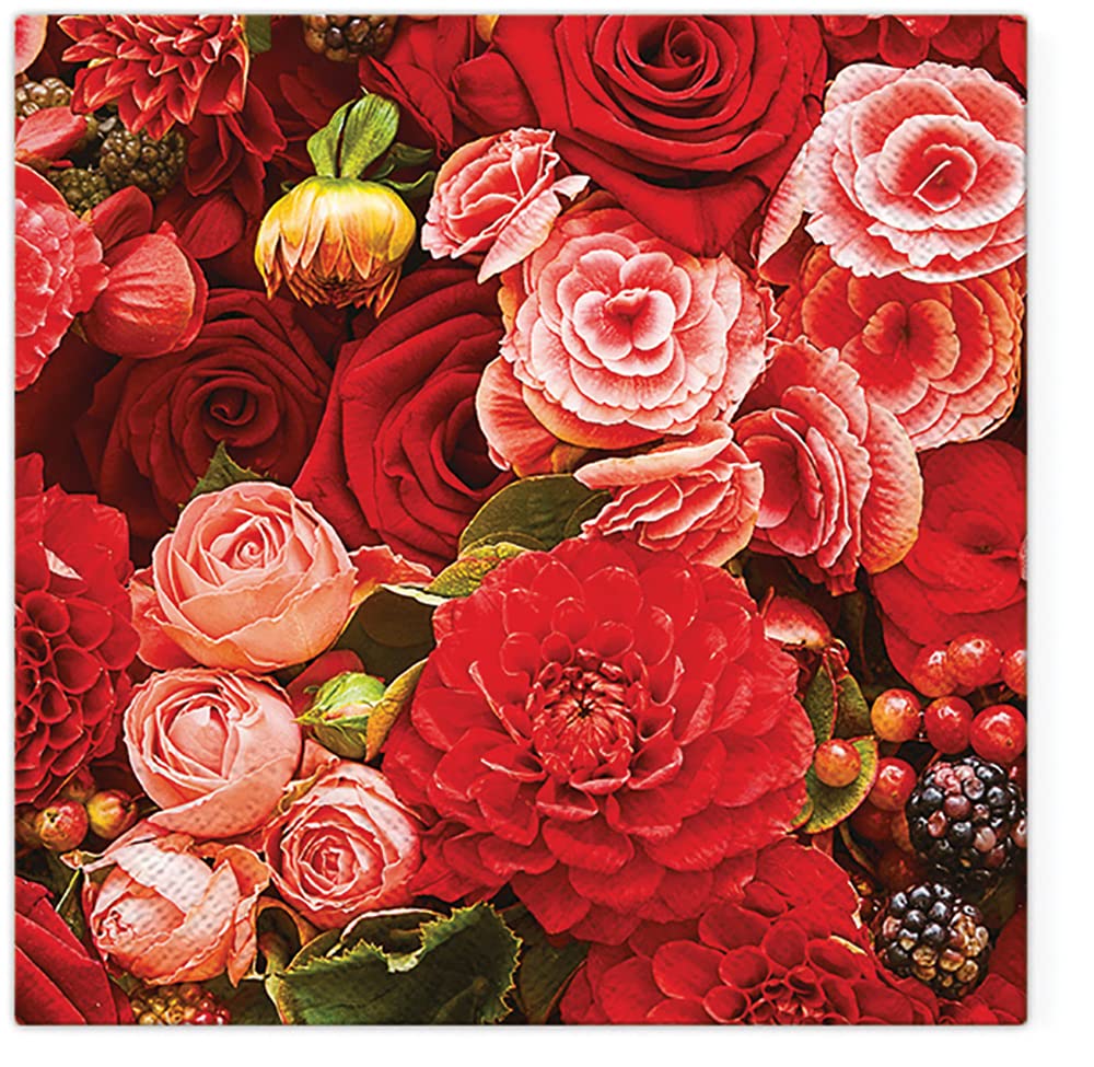 Tete a Tete 3Ply Flowery Tissue Paper Napkins Decoupage Serviettes 33cm x 33cm - 1/4 Folded (Pack of 20) (Botanical Memories) — view 10