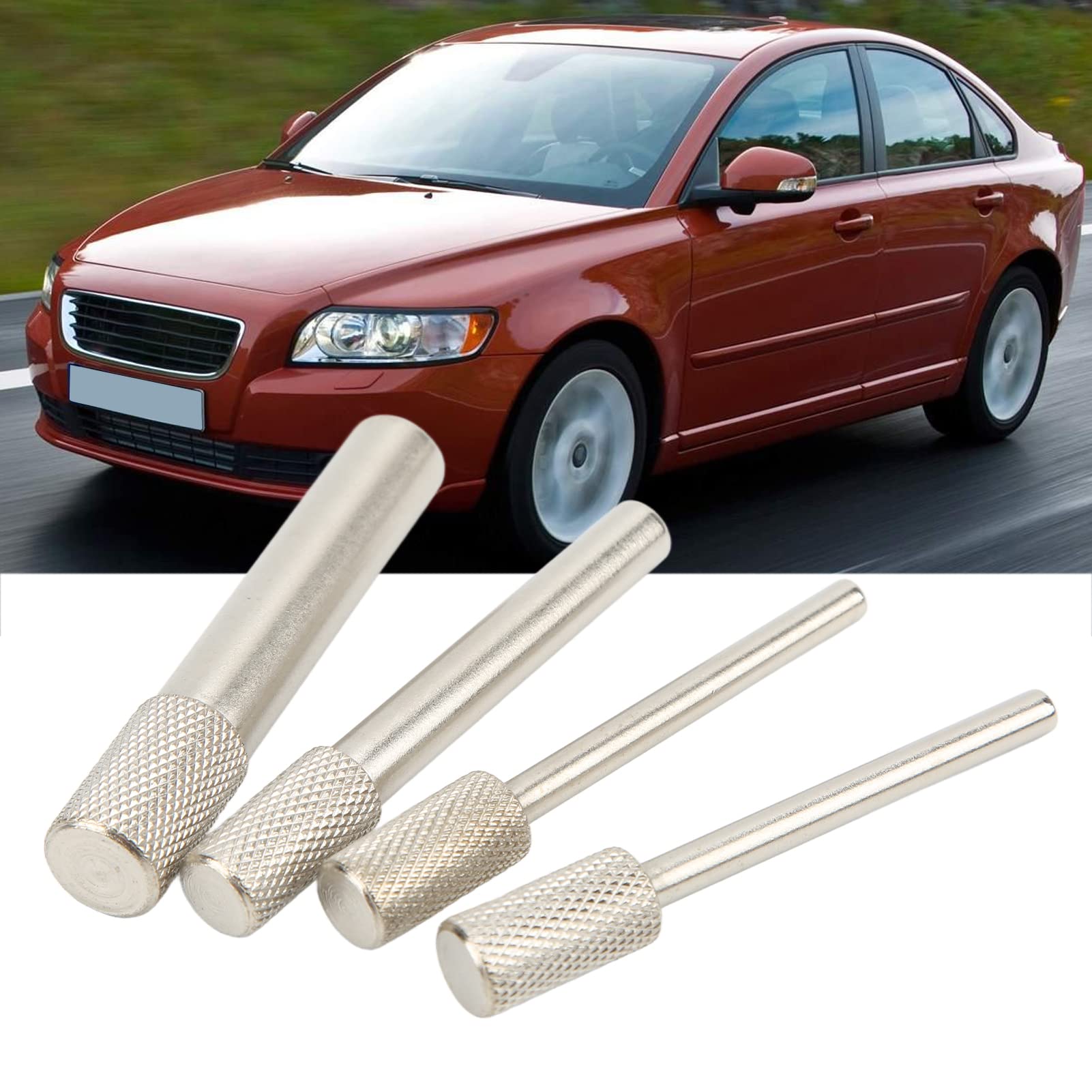 Kit di Messa in Fase Dell'albero a Camme del Motore Set di Perni di Bloccaggio della Fasatura del Motore 4 Pezzi Sostituzione Metallo Argento Ad Alta Durezza per Citroen 1.4 1.6HDi
