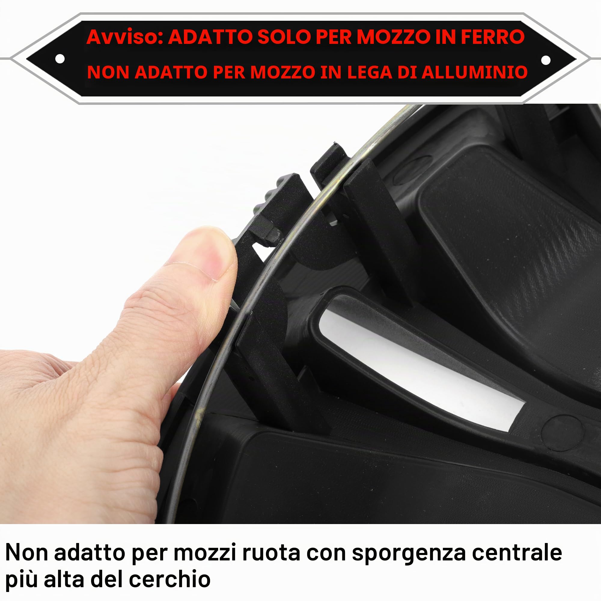 4 Pz Coprimozzo Ruota R15 Nero Universale Per Auto | Plastica Resistente, Clip-On, Per Pick-Up/SUV, Protegge Da Polvere E Sporco, Aggiunge Eleganza.