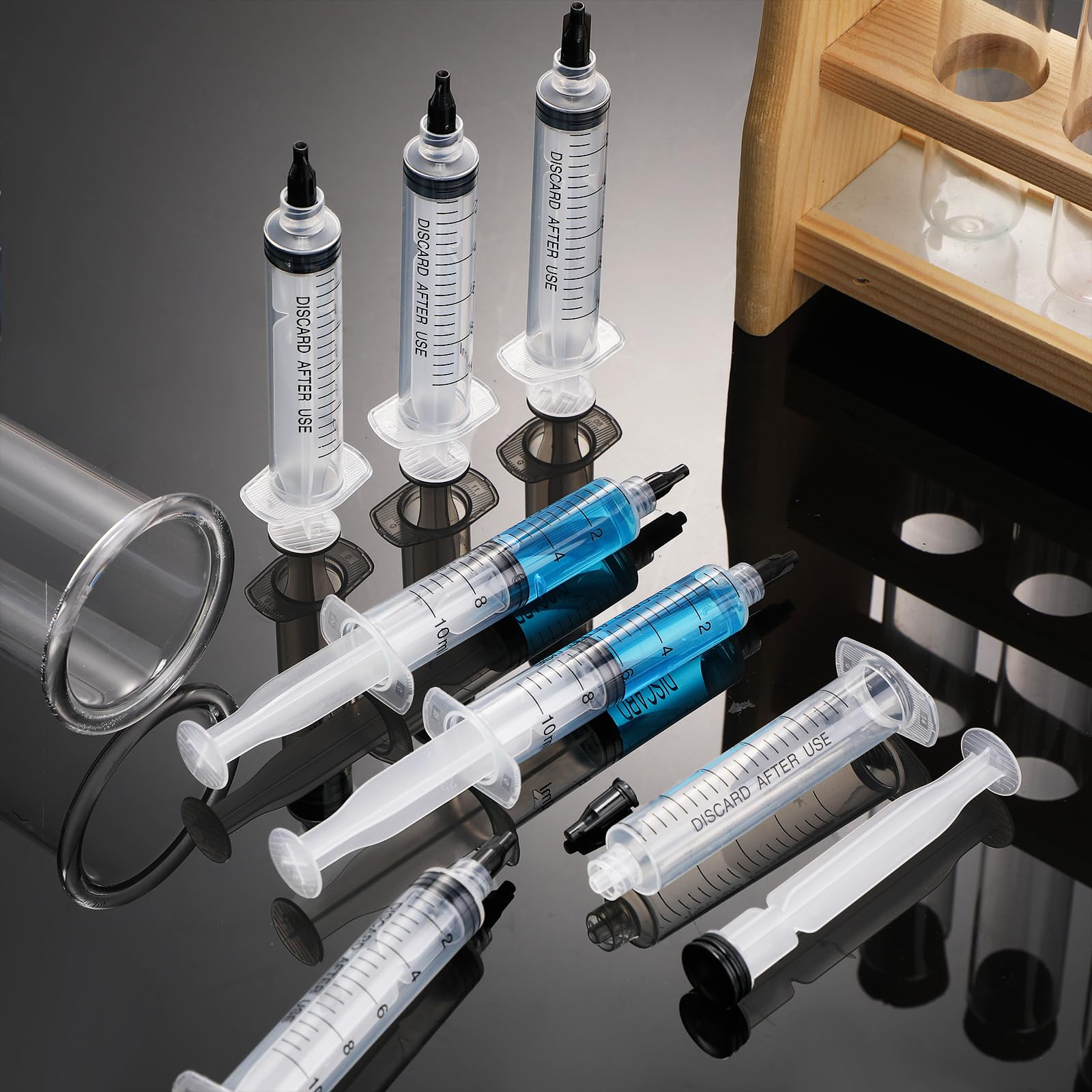TrelaCo 50 Pack Syringe Without Needle Disposable Plastic Syringes with Cap Measuring Dispensing Tools Individually Sealed for Pets Feeding(10 ml) — Amazon image 6