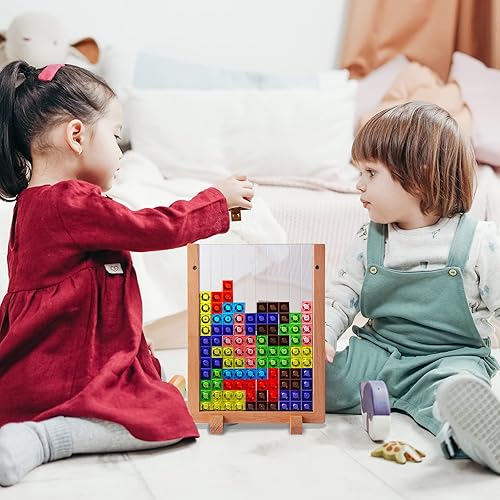 Miniatura 4 de Rompecabezas de bloques rusos, juguetes transparentes 3D, rompecabezas 3D, juguetes Montessori para niños y niñas de 3, 4, 5, 6, 7, 8, 9, 10 años