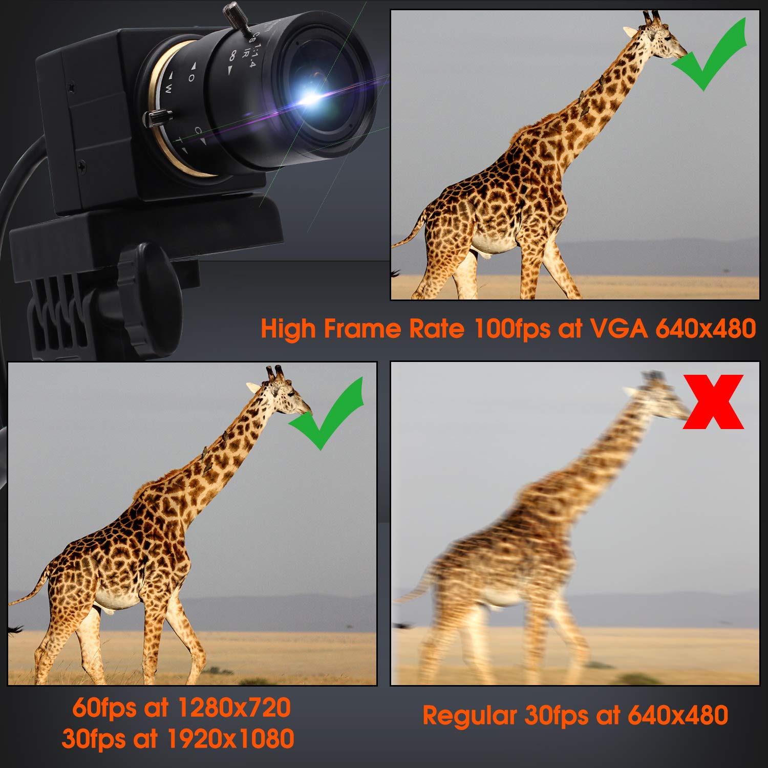 Svpro Zoom ottico 4x webcam Full HD 1080P fotocamera USB 2,8-12 mm obiettivo di messa a fuoco manuale, High Frame 100 pfs, videocamera di sorveglianza domestica, fotocamera Drive Free UVC