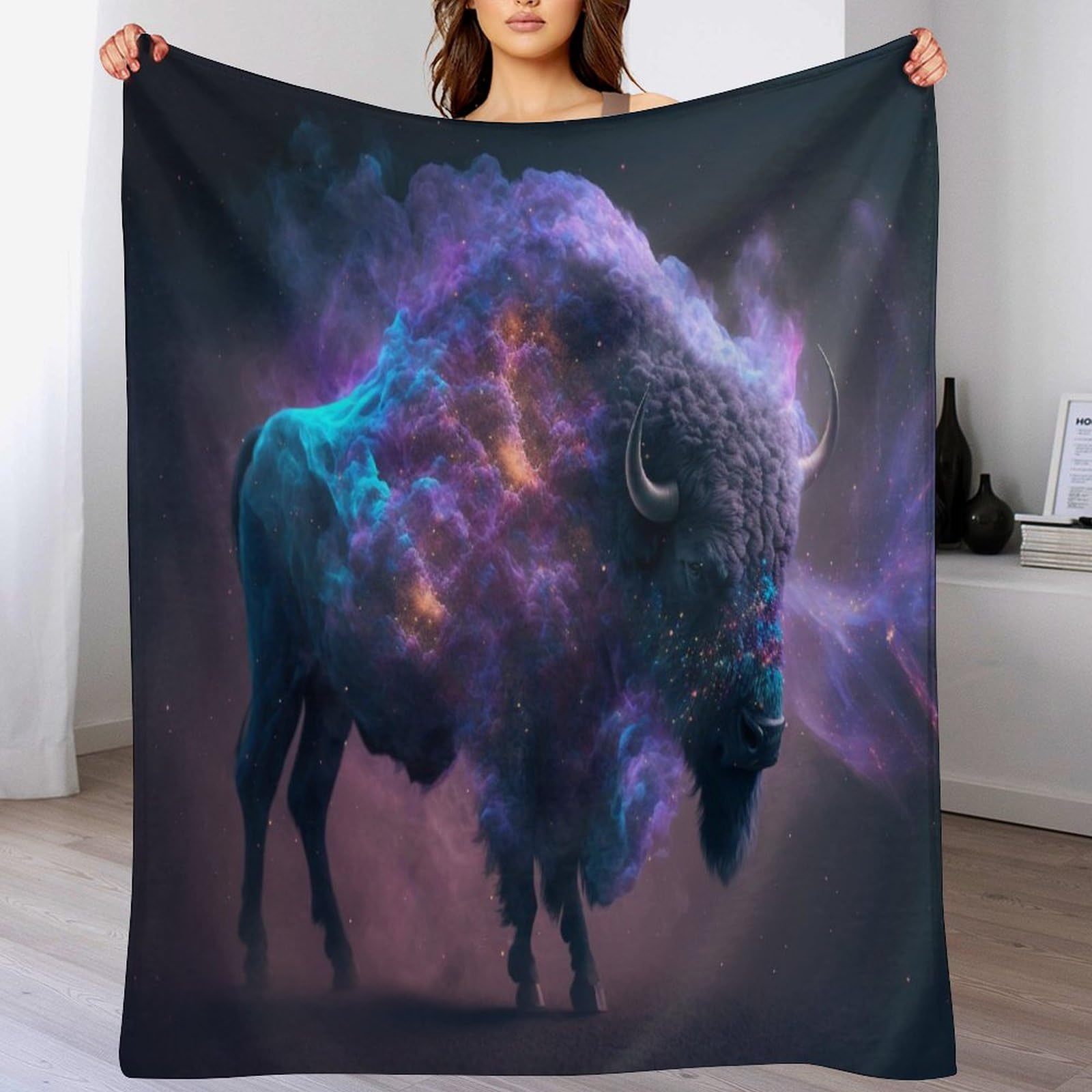 Couverture polaire taureaux pour des soirées cocooning douillettes sur le canapé