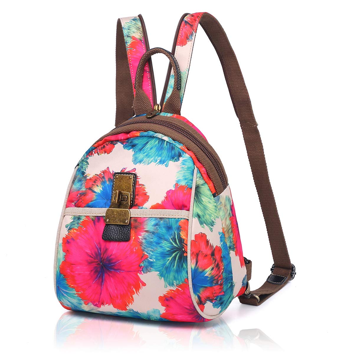 Girl's Casual Backpack Small Lightweight Backpack Polyester Cotton Backpack Shoulder Bag Handbag for Women