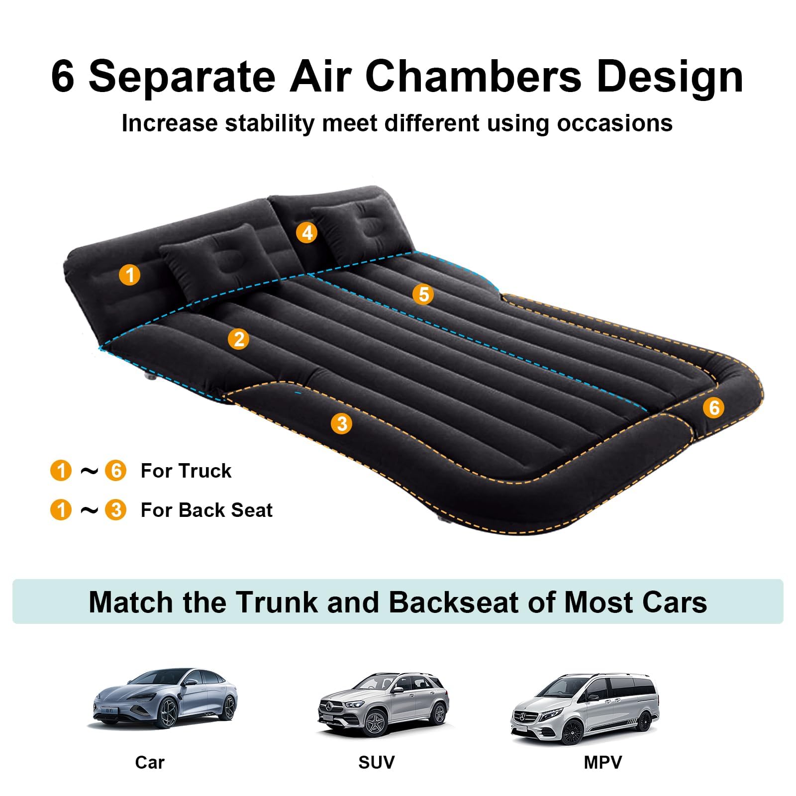 Colchón Inflable Coche para VW T5 Multivan Transporter