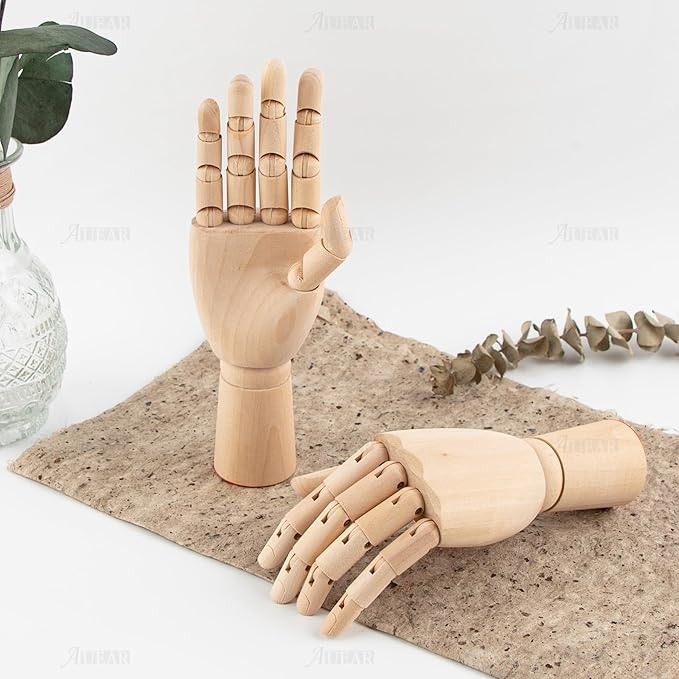 Maniquí de Mano de Madera 7 Pulgadas para Dibujo Artístico miniatura 6