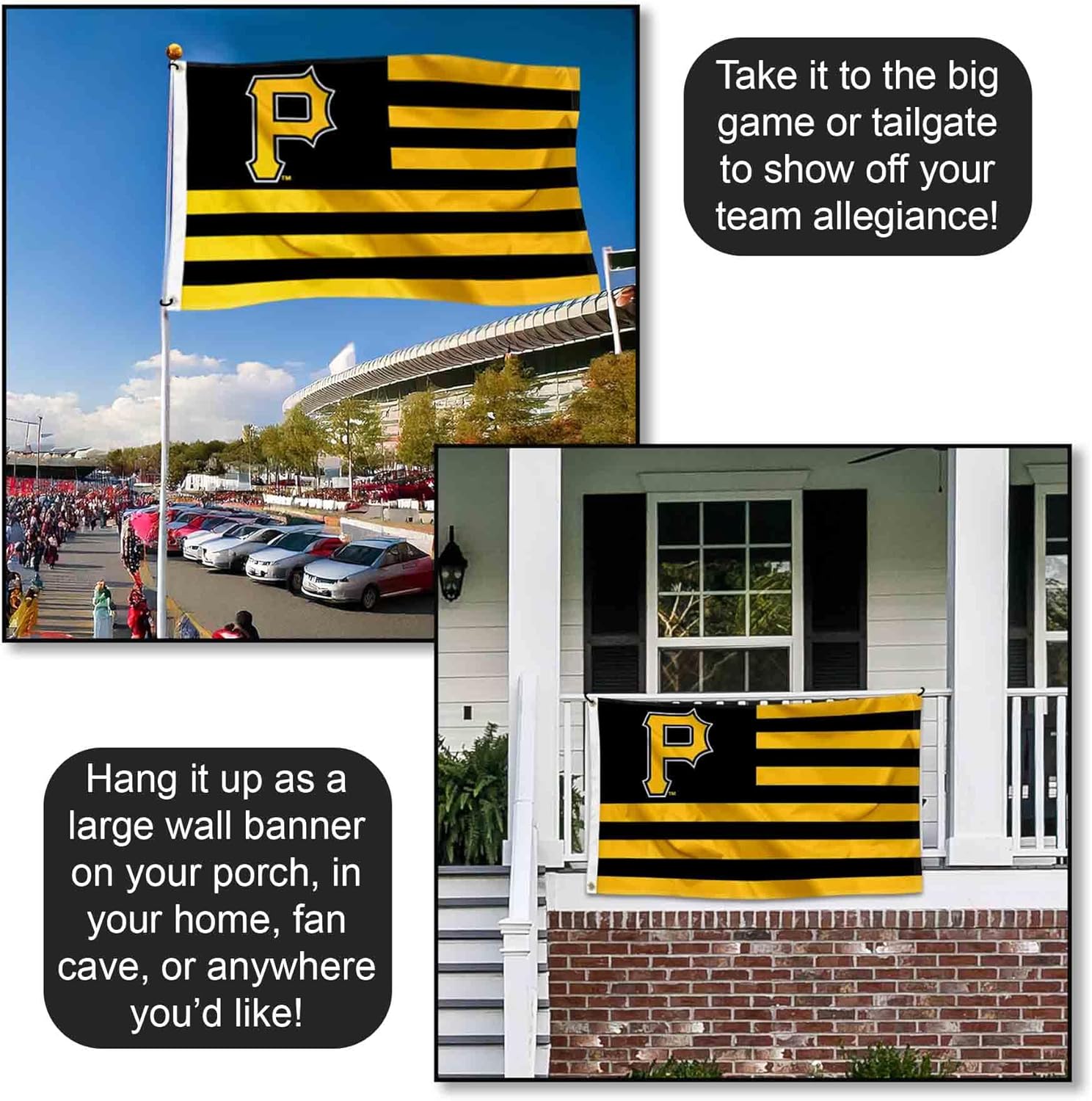 Pittsburgh Pirates Nation Flag 3x5 Banner - Image 4