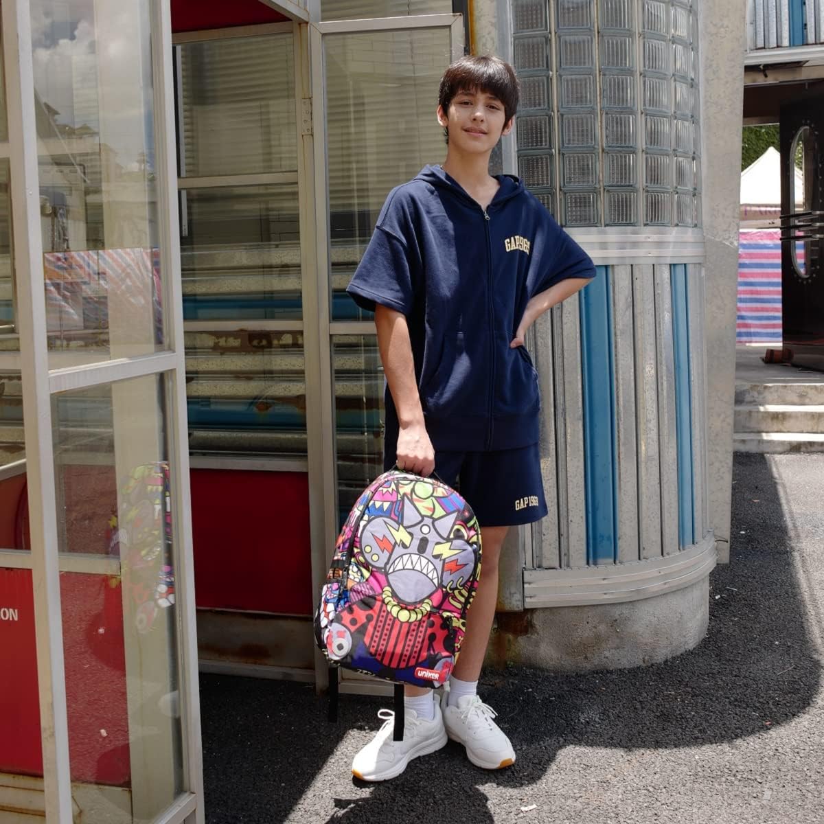 UNIKER Graffiti Backpack for School, 20L Casual Daypack, Designer Laptop Backpack for 15.6 Inch Laptop - Image 5