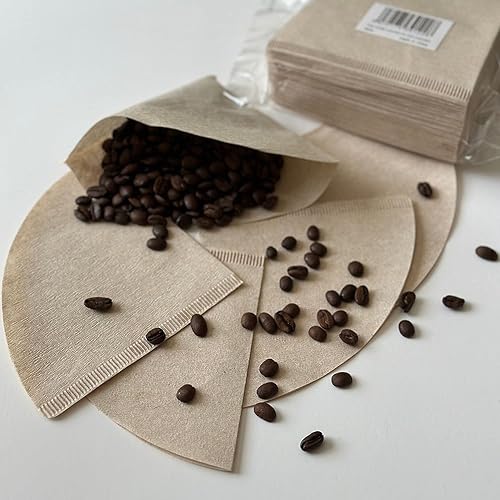 Miniatura 2 de Filtro de café en cono # 2 – Paquete de 100 filtros de café en forma de cono orgánico marrón natural para 2 a 6 tazas, filtro desechable y sin