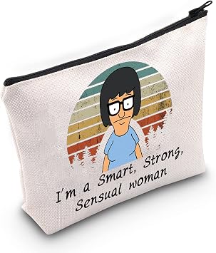 TSOTMO Tina Belcher Zipper Makeup Case - Burgers Inspired Gift For Tina Fans - Cartoon Gift - TV Show Merchandise