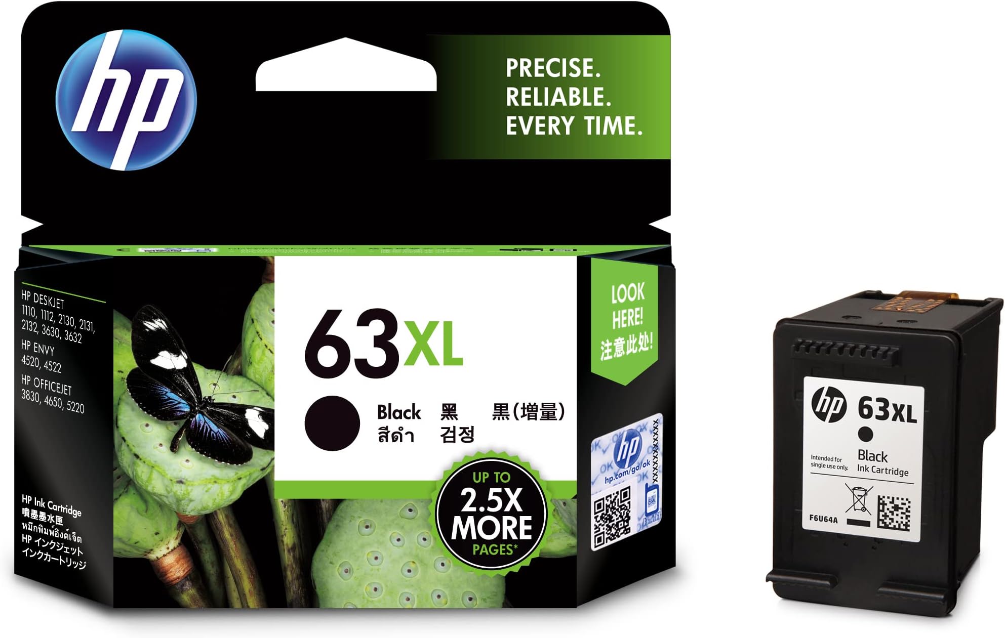 [Amazon.co.jp Exclusive] HP 63XL Ink Cartridge, Black (Extra Volume ...
