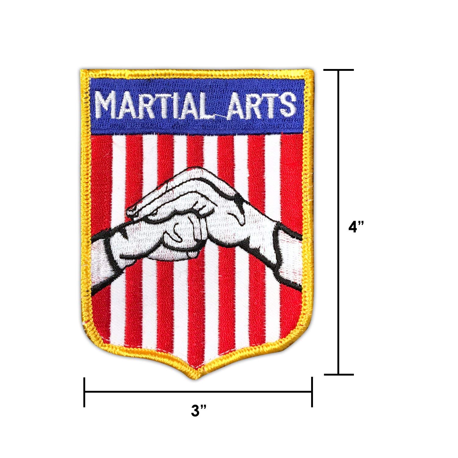 AAMA USA Flag Shield Martial Arts Taekwondo Karate Sew On Patch- 6 pcs