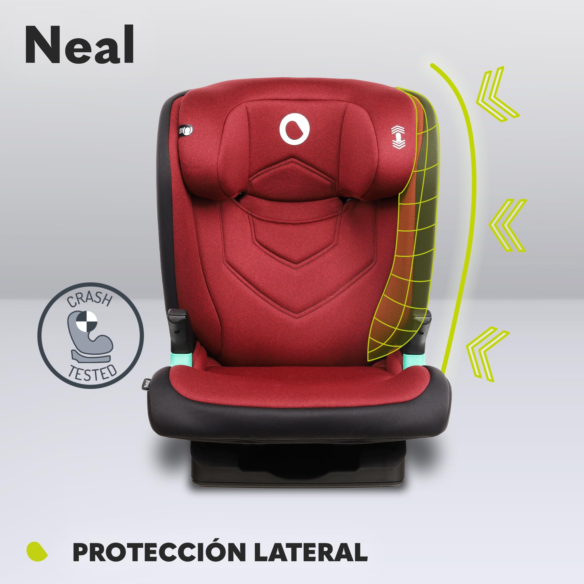 LIONELO Neal silla coche 15-36 kg grupo 2 3 Isofix i-Size protección lateral respaldo ajustable en 3-posiciones altura del reposacabezas ajustable sistema de ventilación