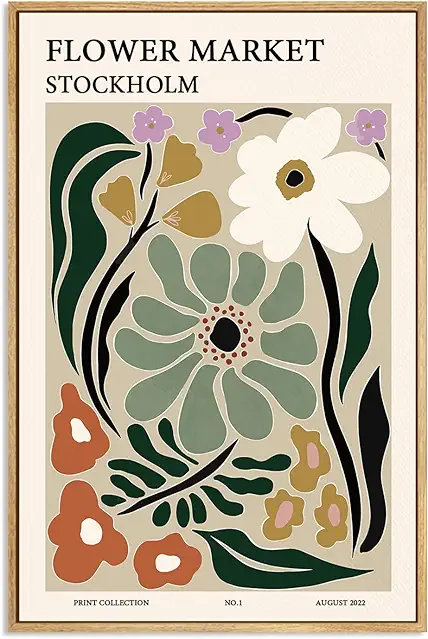 Zzuyi Flower Market Print Botanical Decor Flower Print...