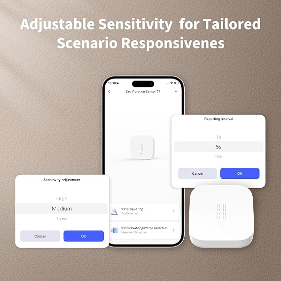 Aqara Akıllı Titreşim Sensörü T1 VB-S01D (Apple Home Destekli)