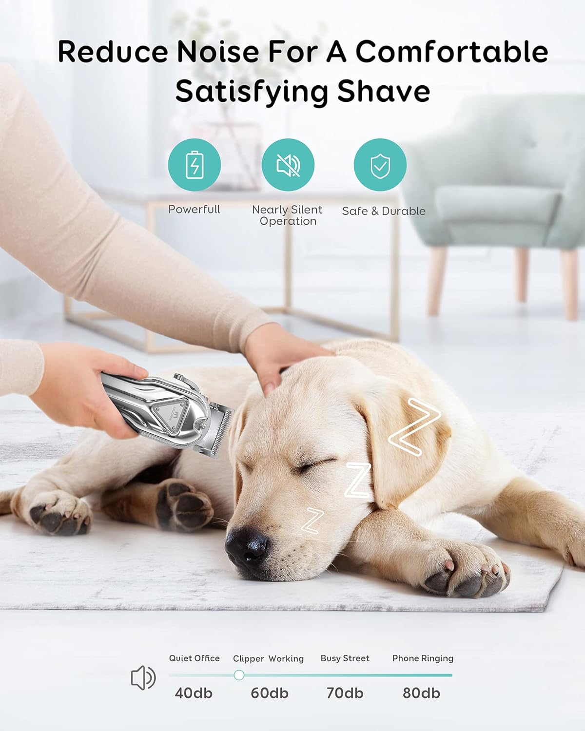 Dog Clipper Cordless, Heavy Duty Dog Trimmer, Dog Grooming Kit Low Noise, USB Rechargeable Pet Hair Shaver, Professional Electric Pet Clipper with LCD Display for Small Large Breeds for Thick Coats : Pet Supplies