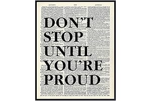 Hypebeast Wall Decor | Motivational Don't Stop Dictionary Art