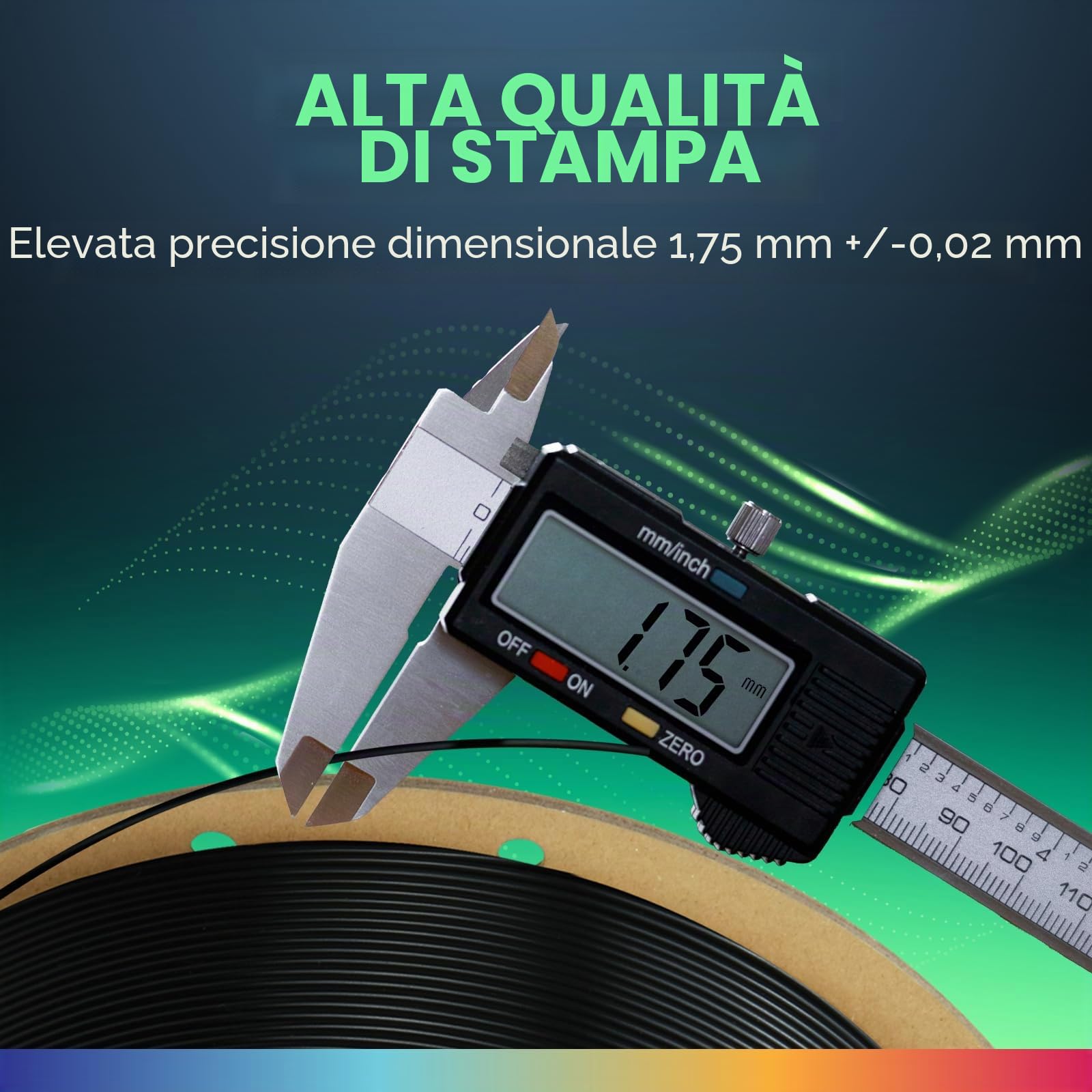 OVERTURE TPU Filamento 1,75 mm Nero*2 2kg Flessibile & Elastico